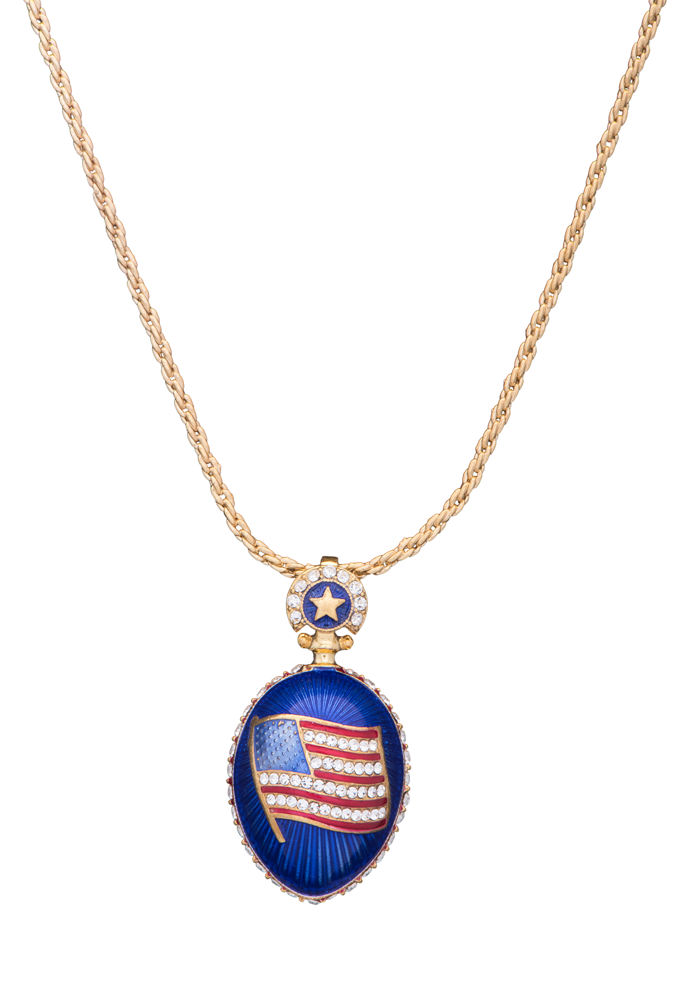 Presidential Cobalt Blue Egg Pendant-On Necklace Chain