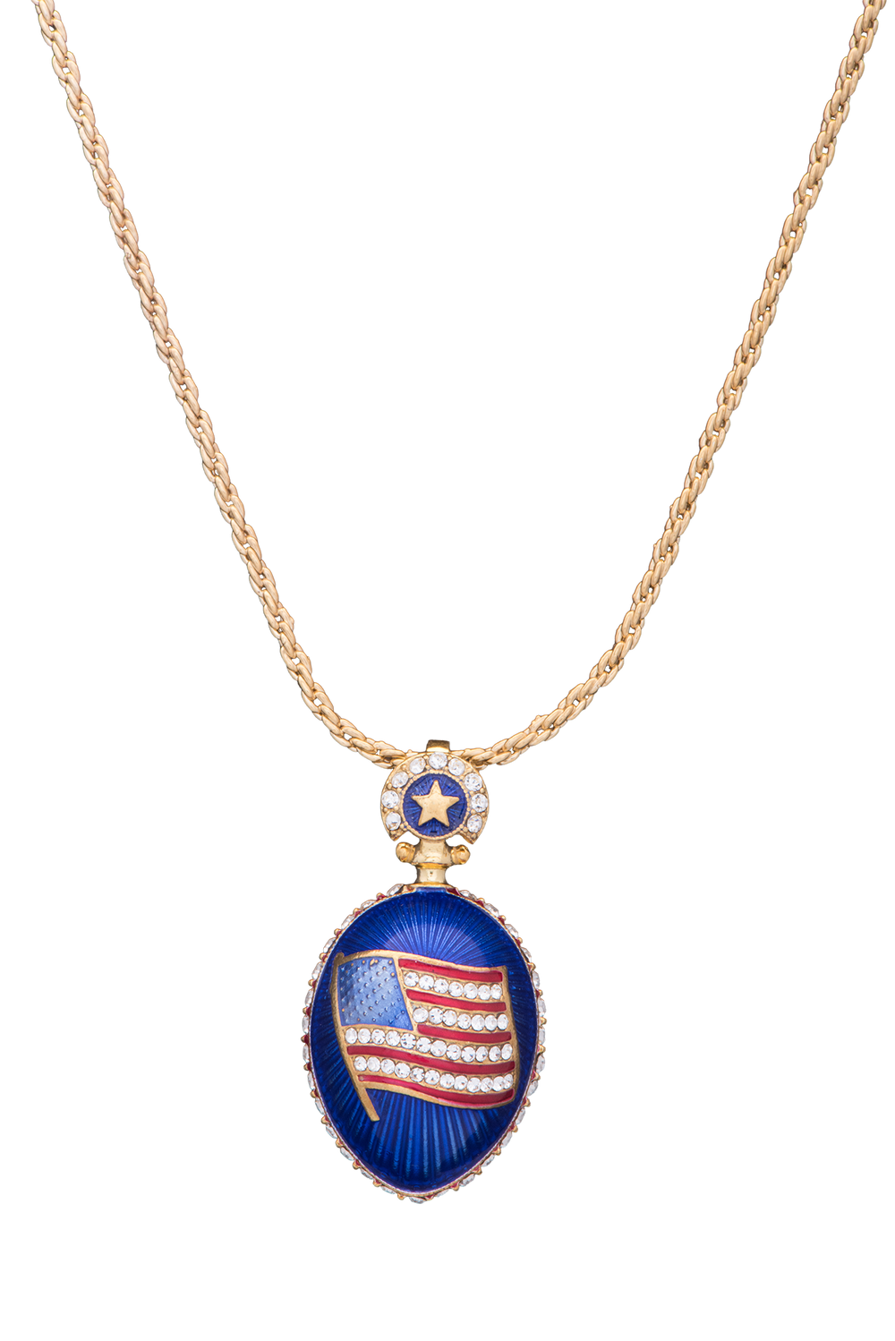 Presidential Cobalt Blue Egg Pendant-On Necklace Chain