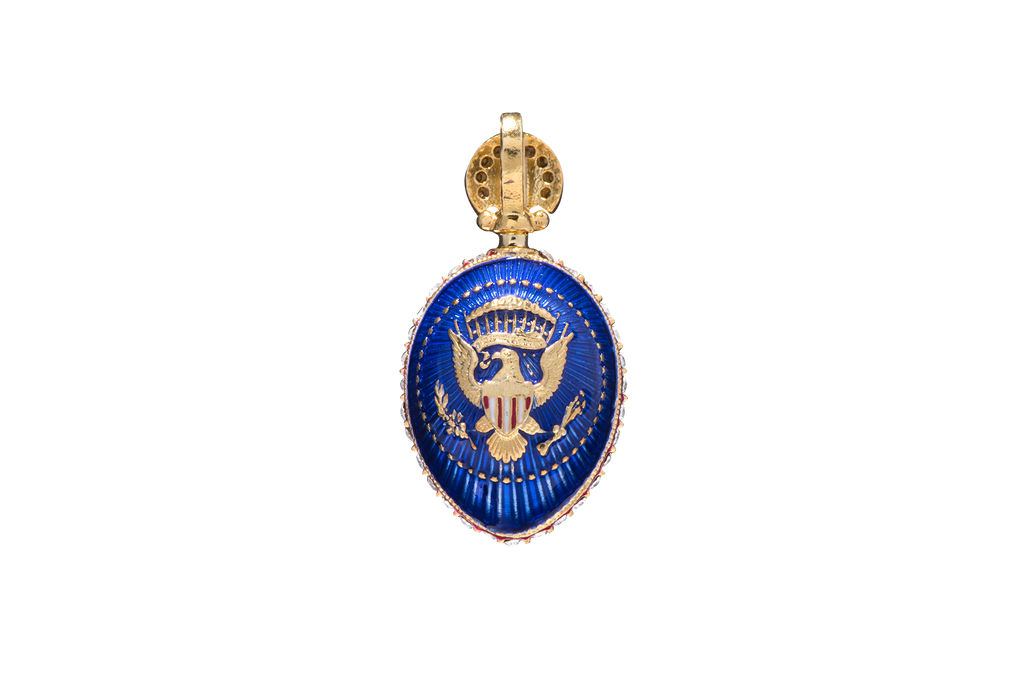 Presidential Cobalt Blue Egg Pendant-Back