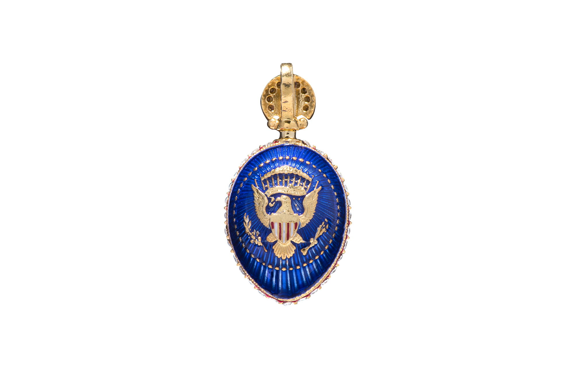 Presidential Cobalt Blue Egg Pendant-Back