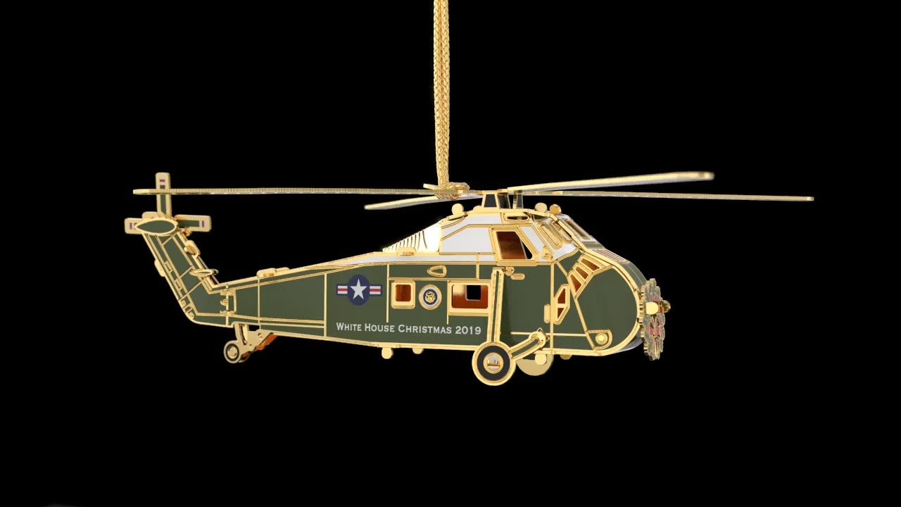 Official 2019 White House Christmas Ornament-helicopter-3D