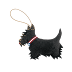 President Franklin D Roosevelt's pet scottish terrier, Fala ornament front