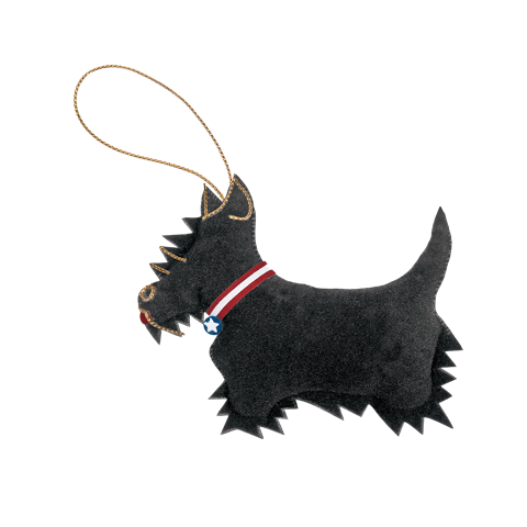 President Franklin D Roosevelt's pet scottish terrier, Fala ornament front