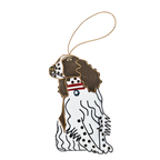 Millie the Springer Spaniel Ornament front