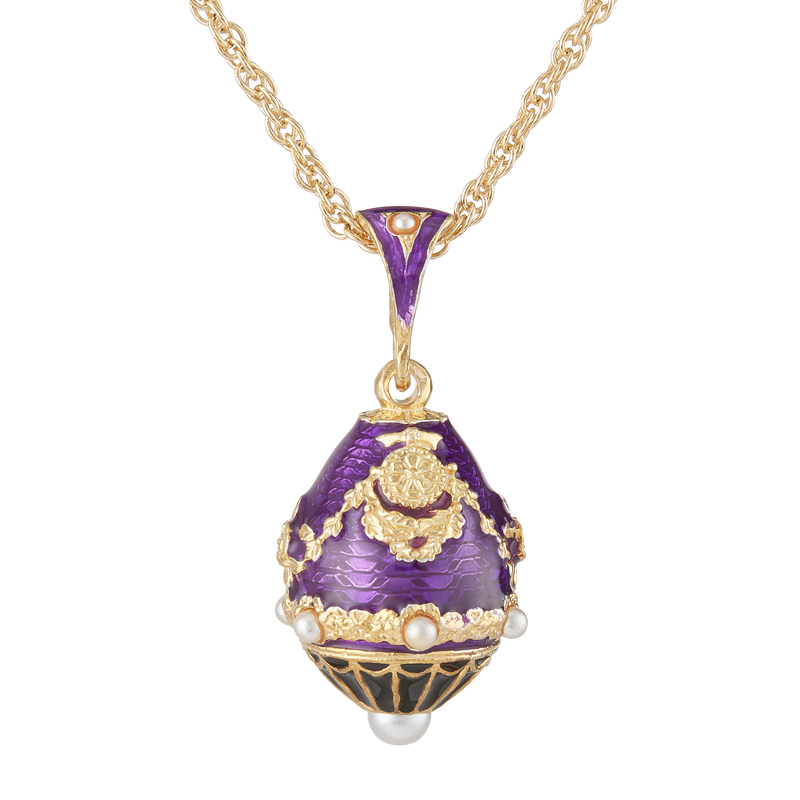 Necklace Purple in Heat 925 Sterling Silver Gold Plated - Please Do Not  Enter
