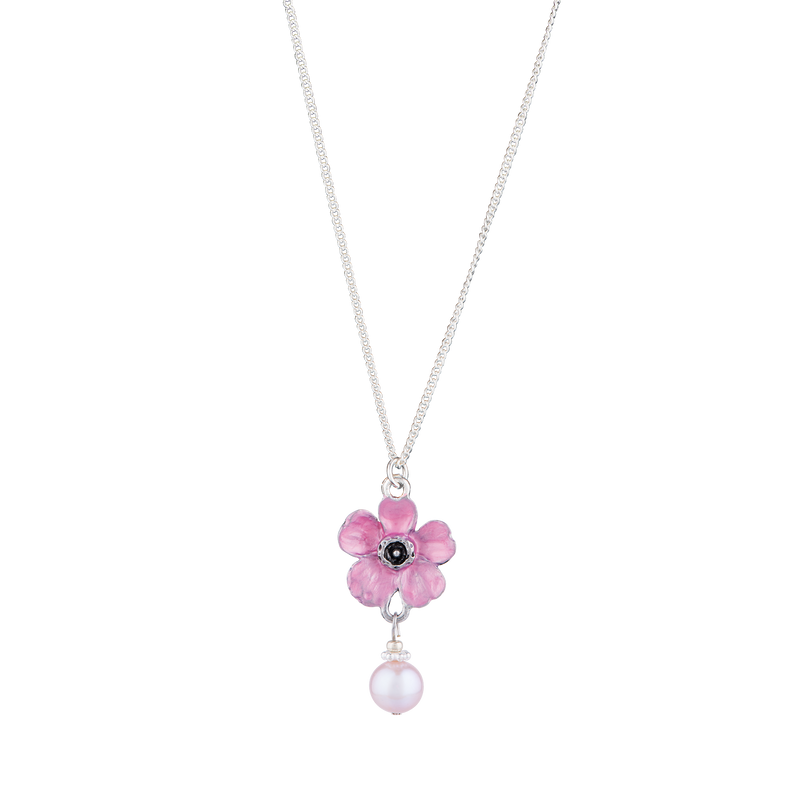Cherry Blossom Necklace with Pearl