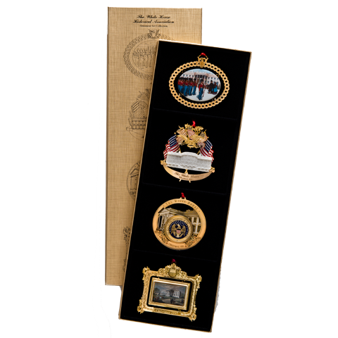 1994 to 1997 White House Christmas Ornaments, Sold as a Set of Four