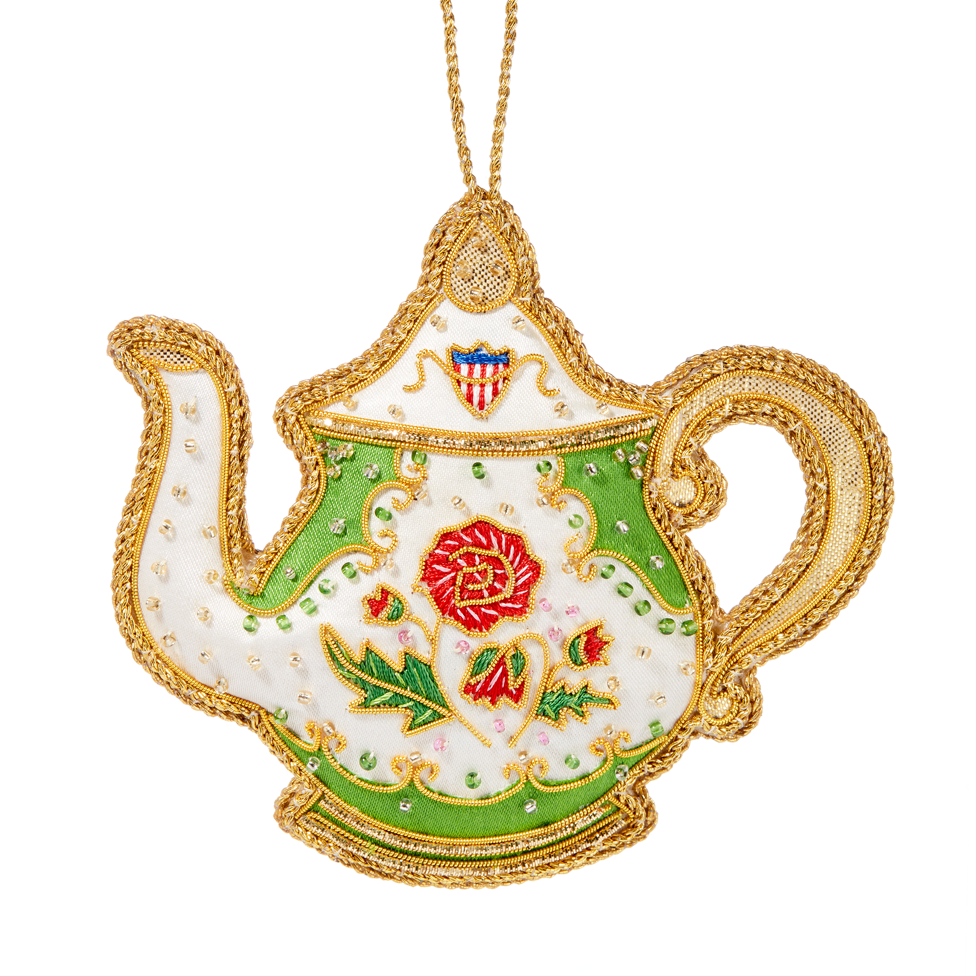 Polk China Teapot Ornament-Front
