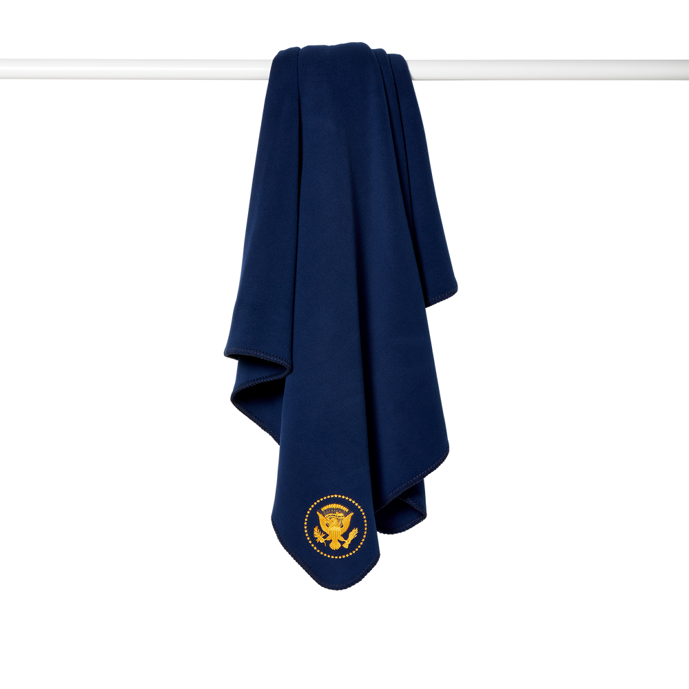 Navy Truman Seal Fleece Blanket
