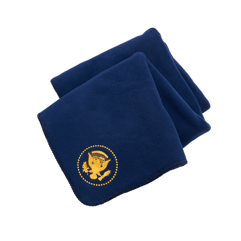 Navy Truman Seal Fleece Blanket