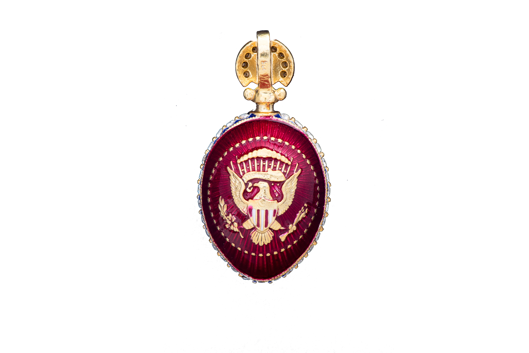 Presidential Red Egg Pendant-Back