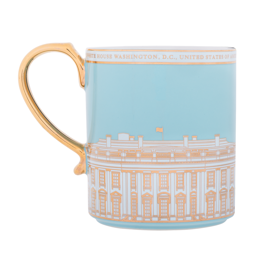 Light Blue White House Mug