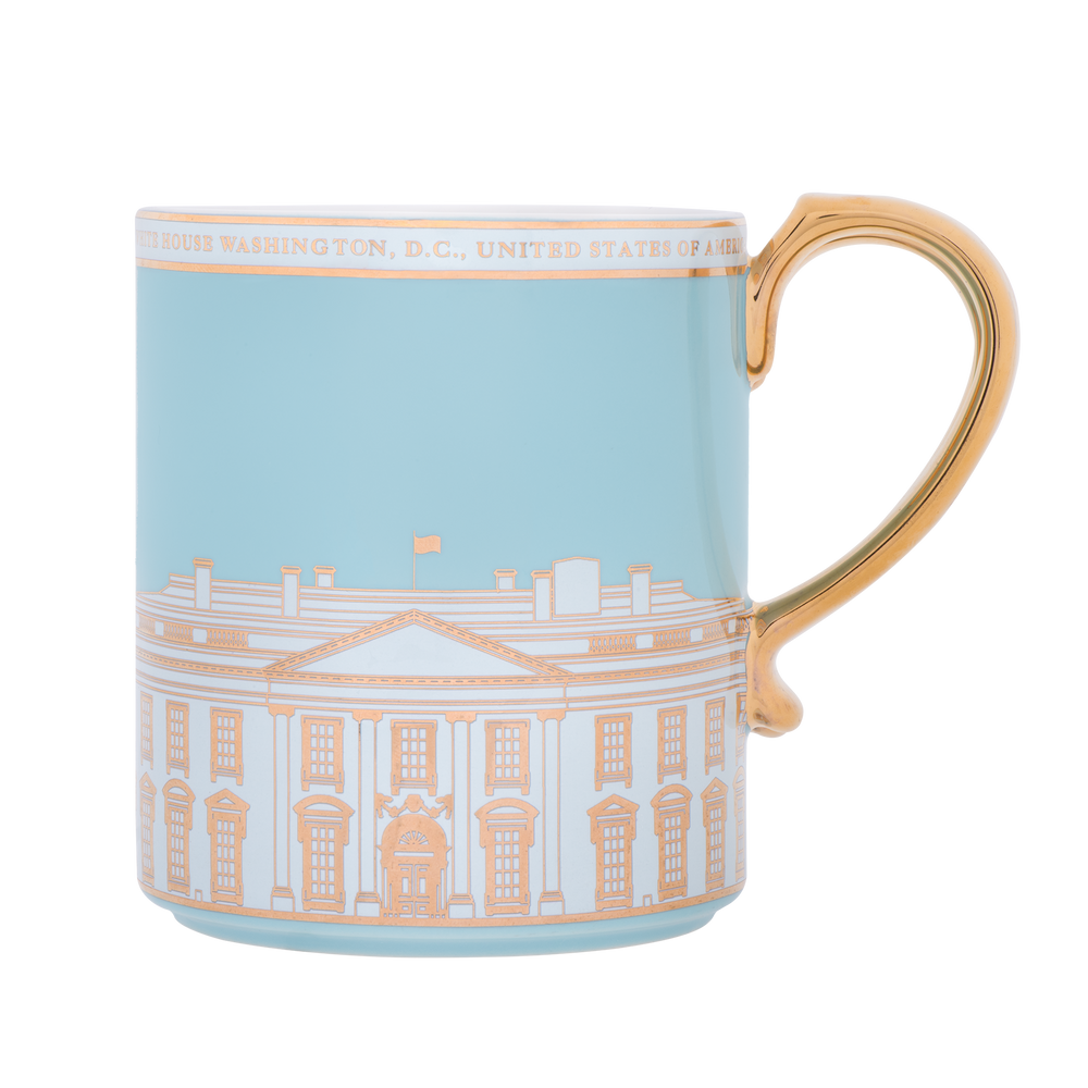 Light Blue White House Mug