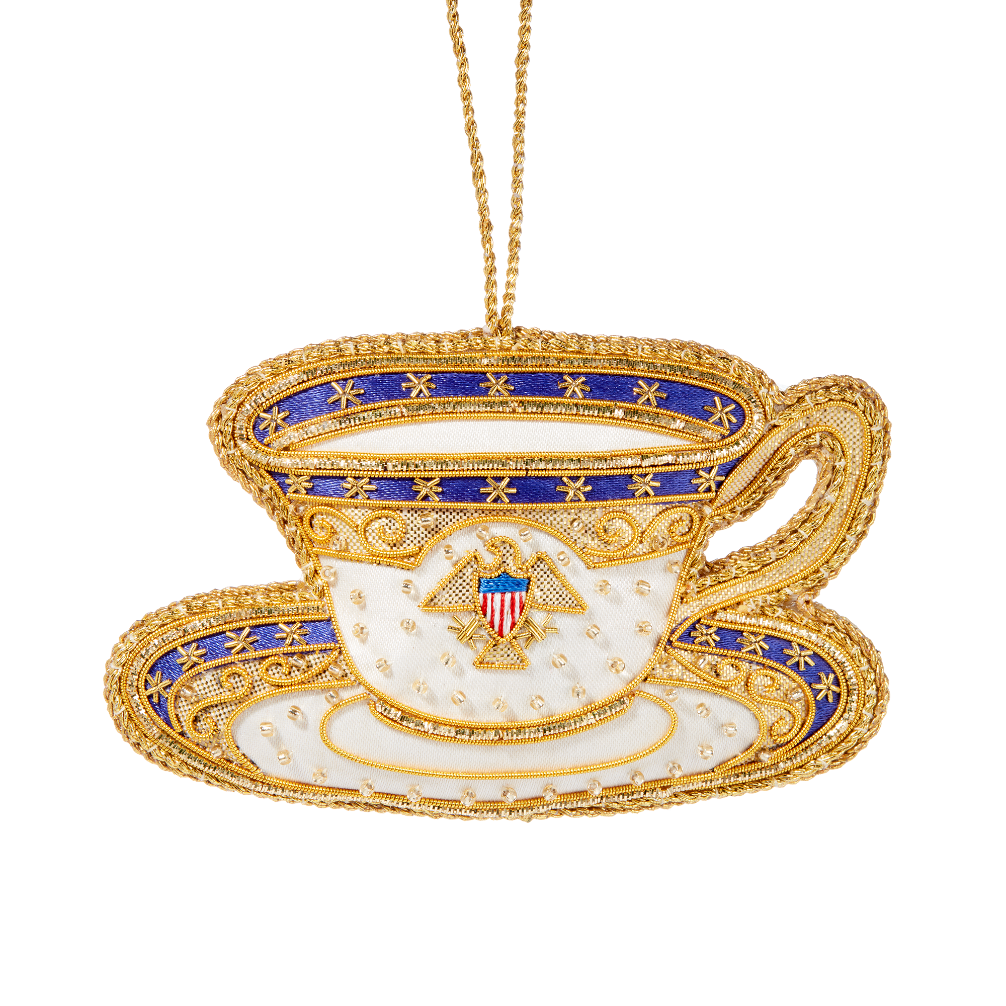 Roosevelt China Teacup Ornament-Front