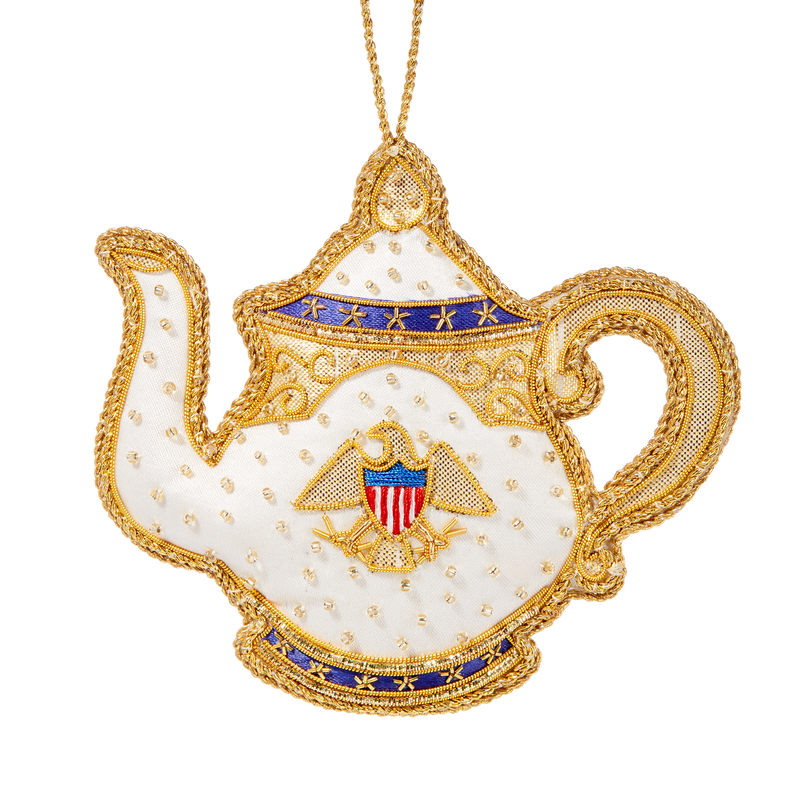 Roosevelt China Teapot Ornament-Front