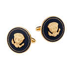 Gold and Navy Truman Seal Cuff Links