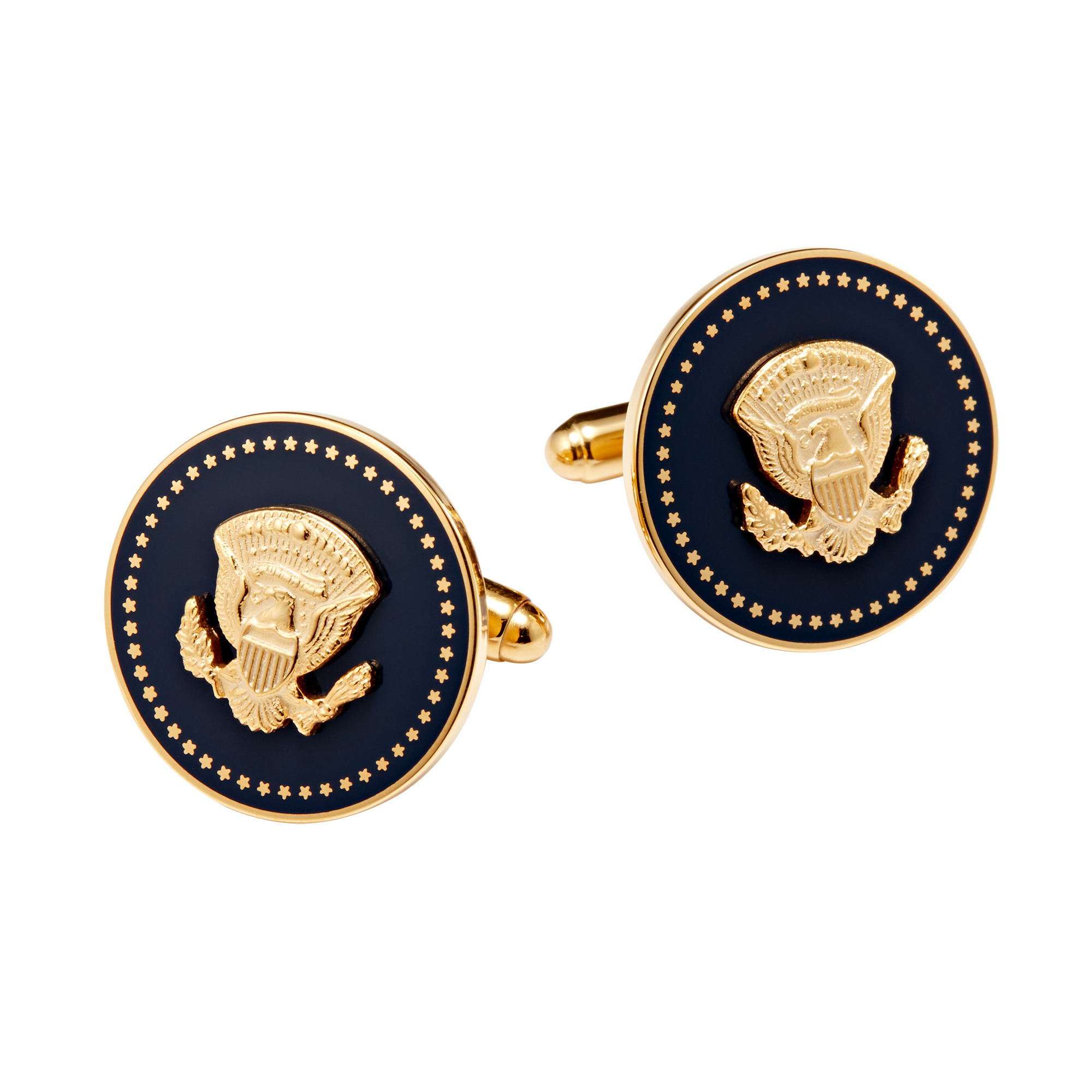 Gold and Navy Truman Seal Cuff Links