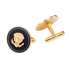 Gold and Navy Truman Seal Cuff Links
