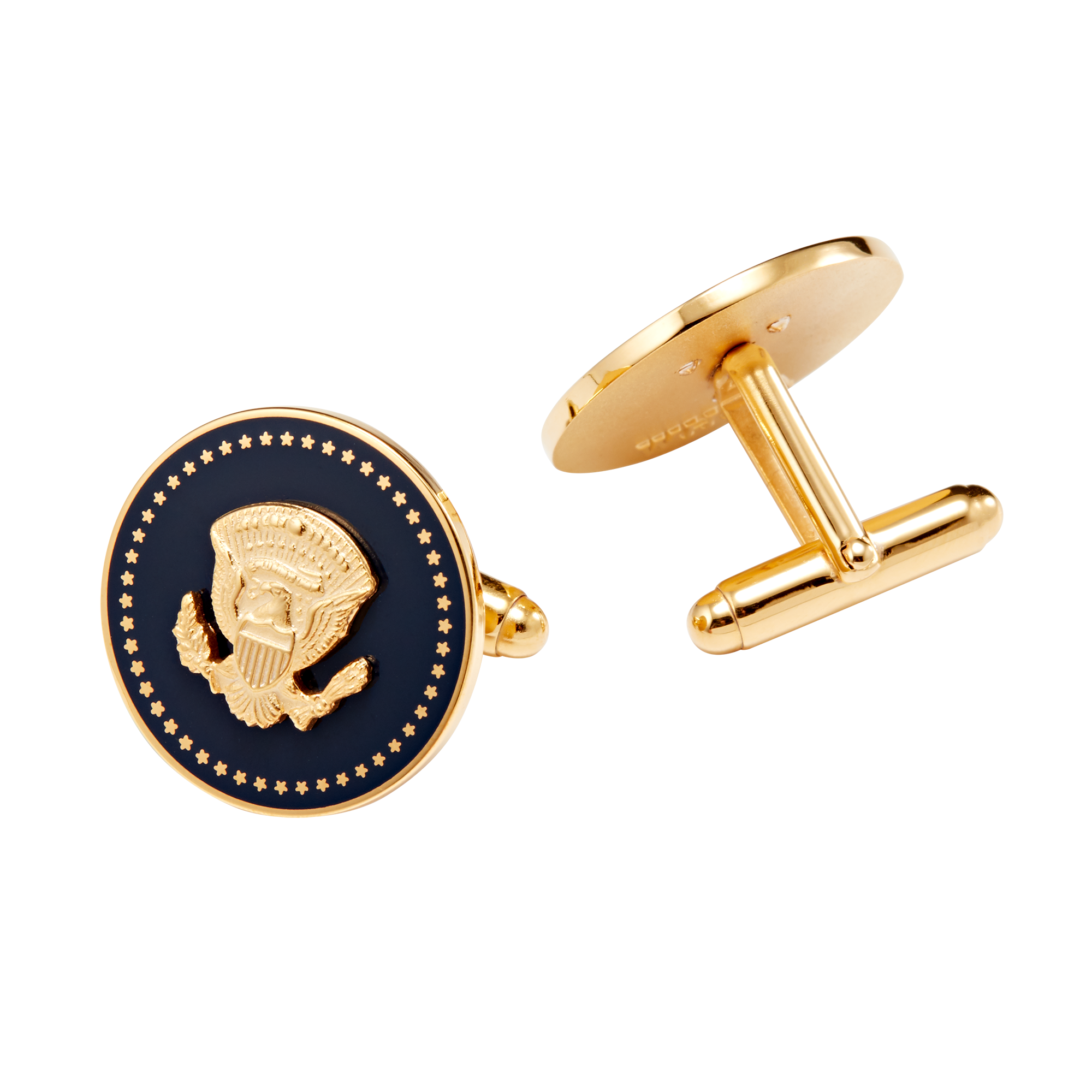 Gold and Navy Truman Seal Cuff Links