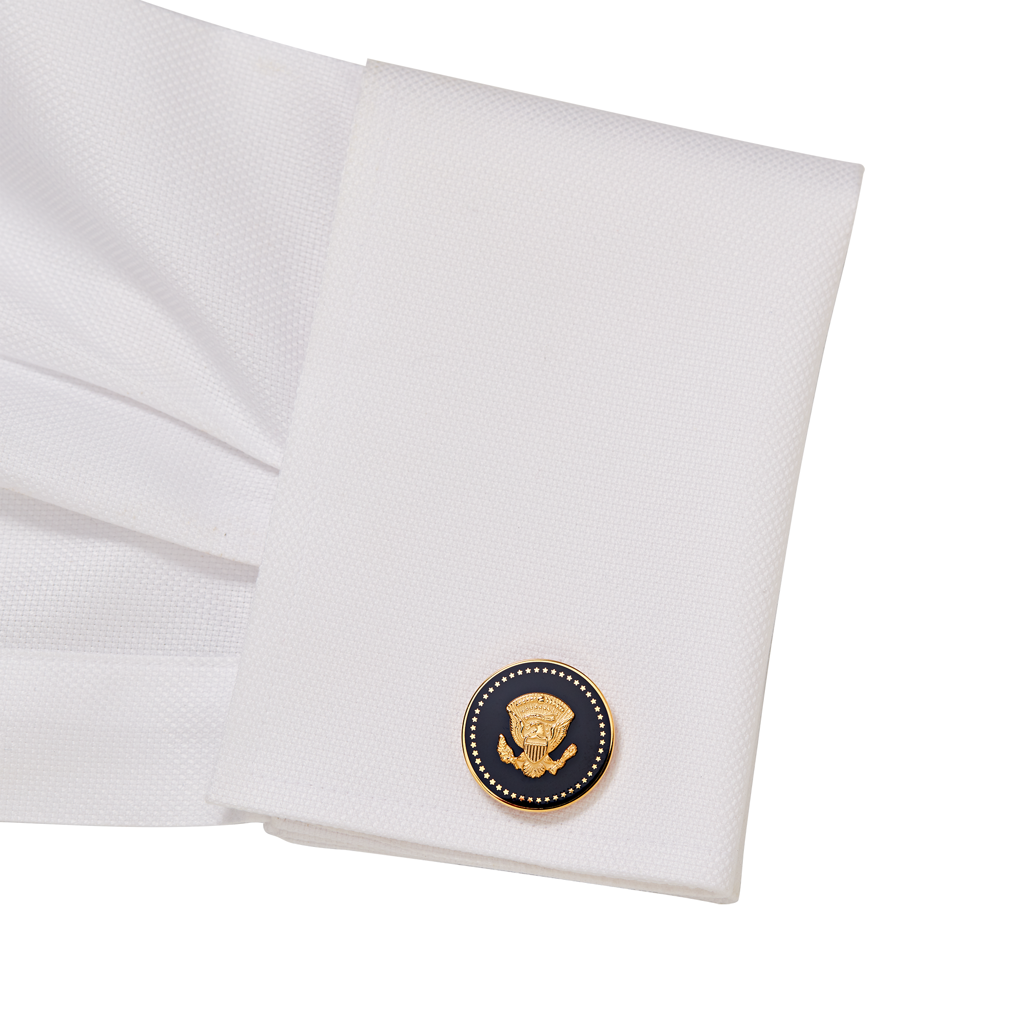 Gold and Navy Truman Seal Cuff Links