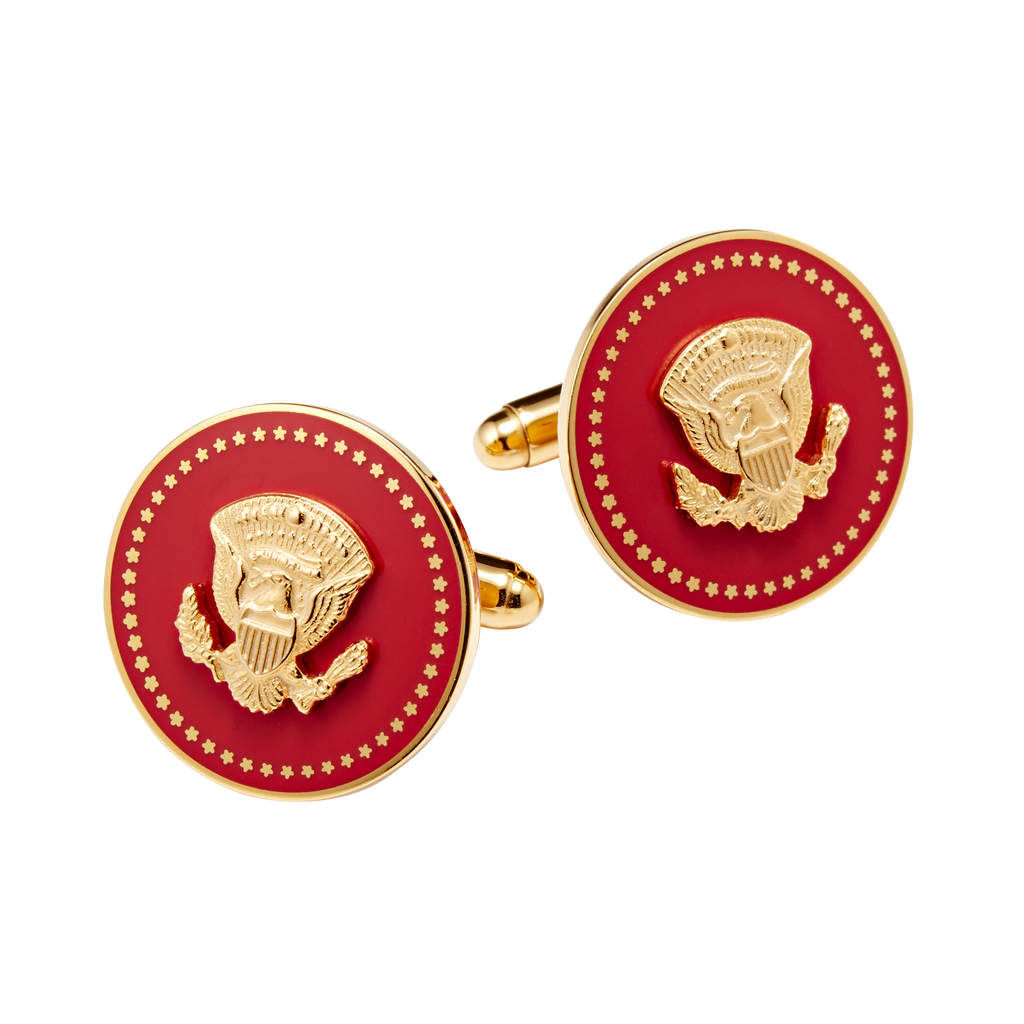 Red and Gold Truman Seal Cuff Links