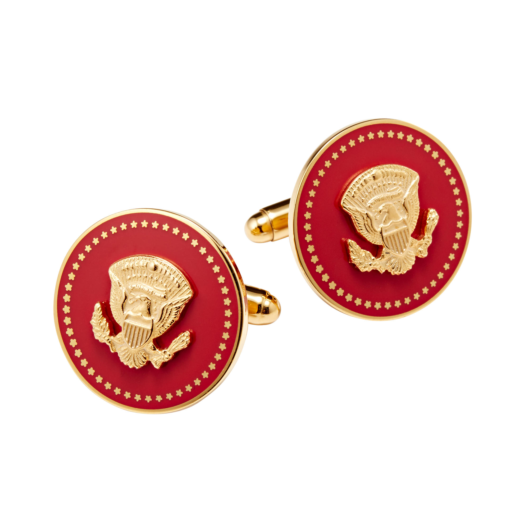 Red and Gold Truman Seal Cuff Links