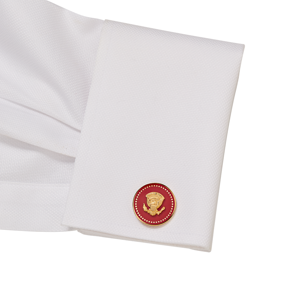 Red and Gold Truman Seal Cuff Links