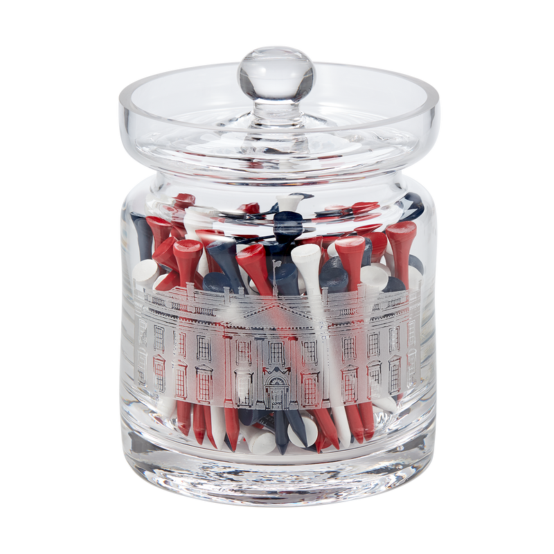 White House Biscuit Barrel with Golf Tees