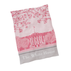 Pink White House Tea Towel