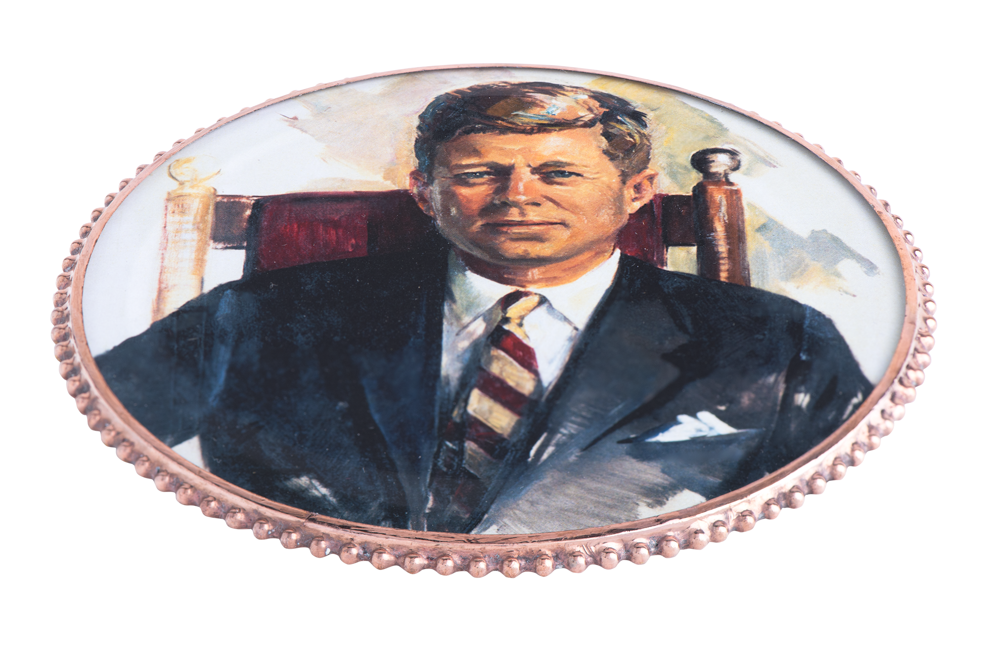 John F. Kennedy Decoupage Wine Coaster