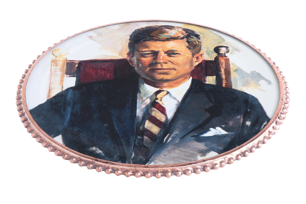 John F. Kennedy Decoupage Wine Coaster