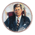 John F. Kennedy Decoupage Wine Coaster