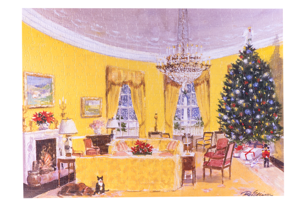 Yellow Oval Room Puzzle-Completed Puzzle