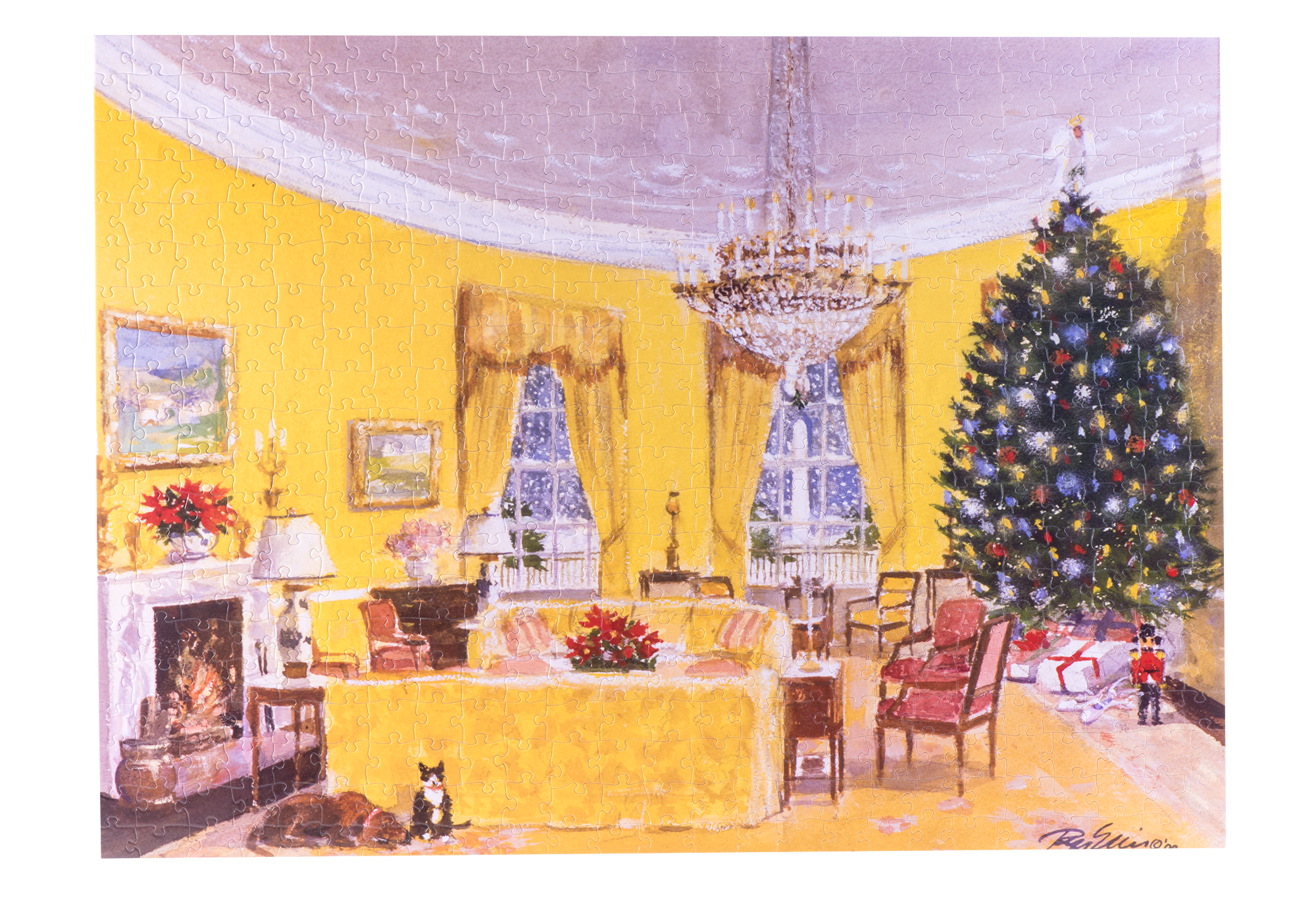 Yellow Oval Room Puzzle-Completed Puzzle